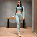 SET LEGGINGS/TOP-SHIRT GREEN APPLE MIRROR