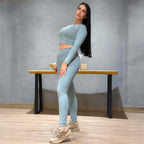 SET LEGGINGS/TOP-SHIRT GREEN APPLE MIRROR