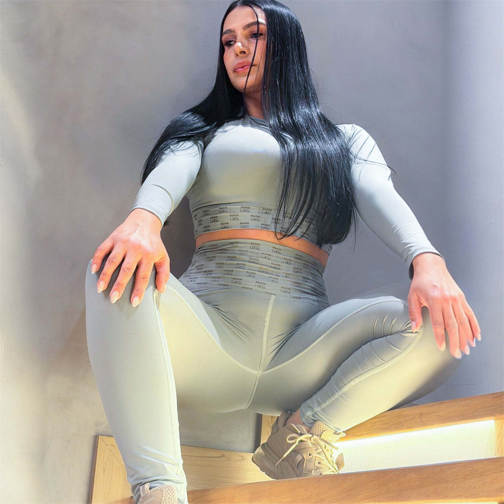 SET LEGGINGS/TOP-SHIRT GREEN APPLE MIRROR